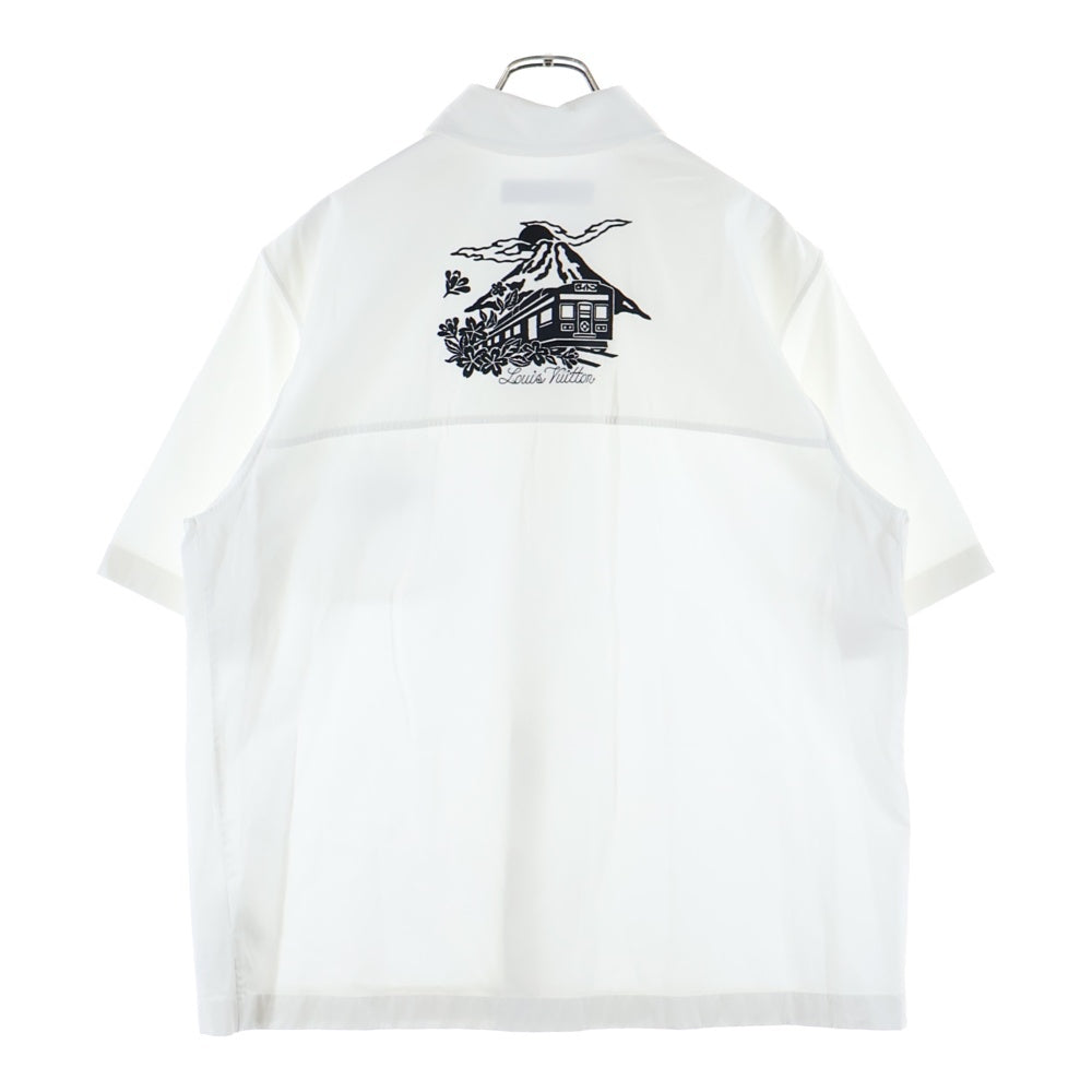 LOUIS VUITTON(ルイヴィトン) 25AW エンベリッシュド 刺繍 コットン 半袖シャツ ホワイト RM252M IKE HTS76W