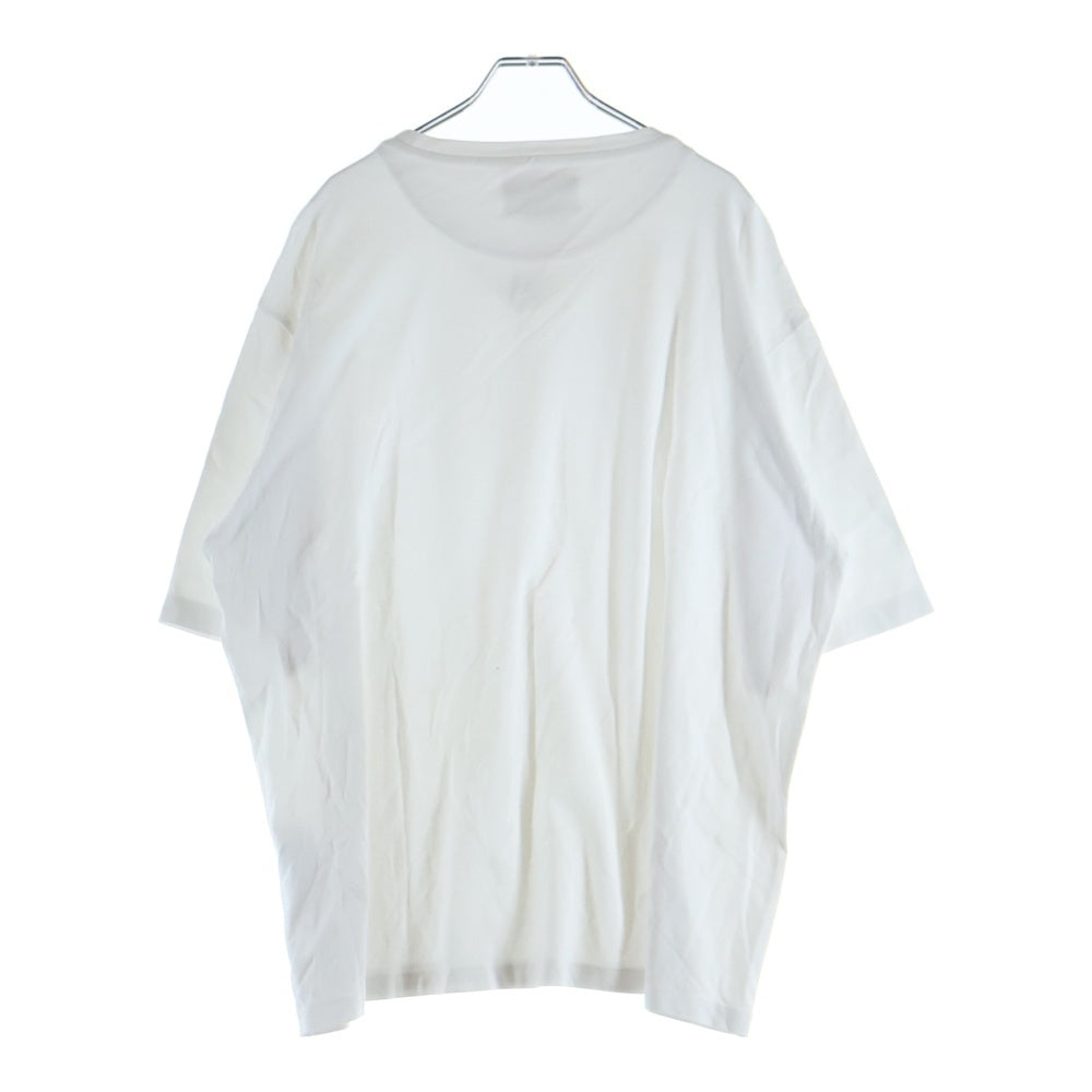 PRADA(プラダ) 23SS ラウンドネック トライアングルロゴプレート 半袖Tシャツ カットソー ホワイト UJN861