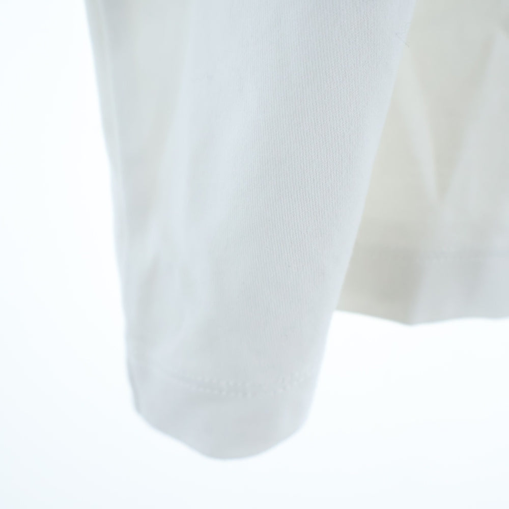 PRADA(プラダ) 23SS ラウンドネック トライアングルロゴプレート 半袖Tシャツ カットソー ホワイト UJN861