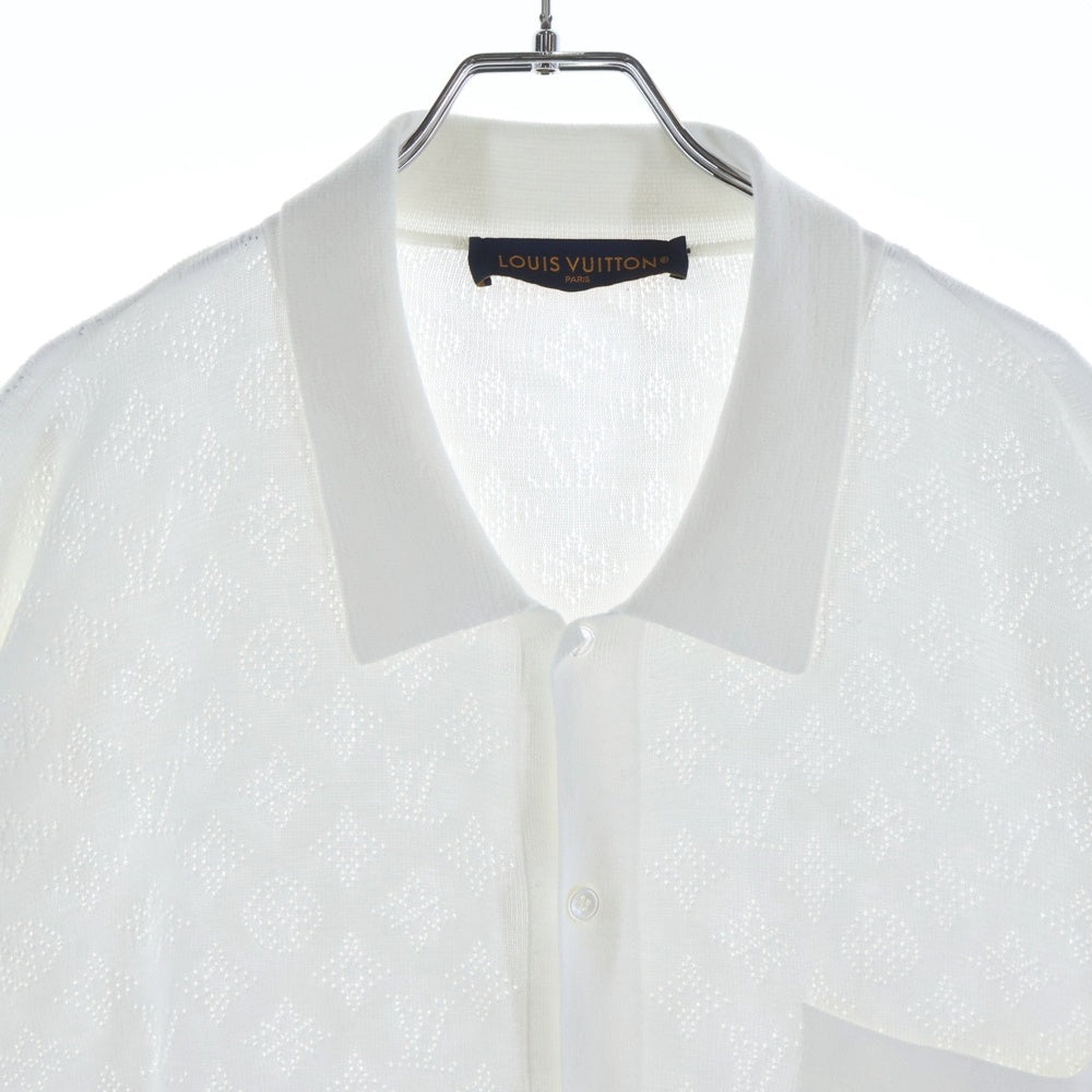 LOUIS VUITTON(ルイヴィトン) 25AW モノグラム ポインテール ショートスリーブ コットン 半袖シャツ ホワイト RM252MQ Y34 HRN44W