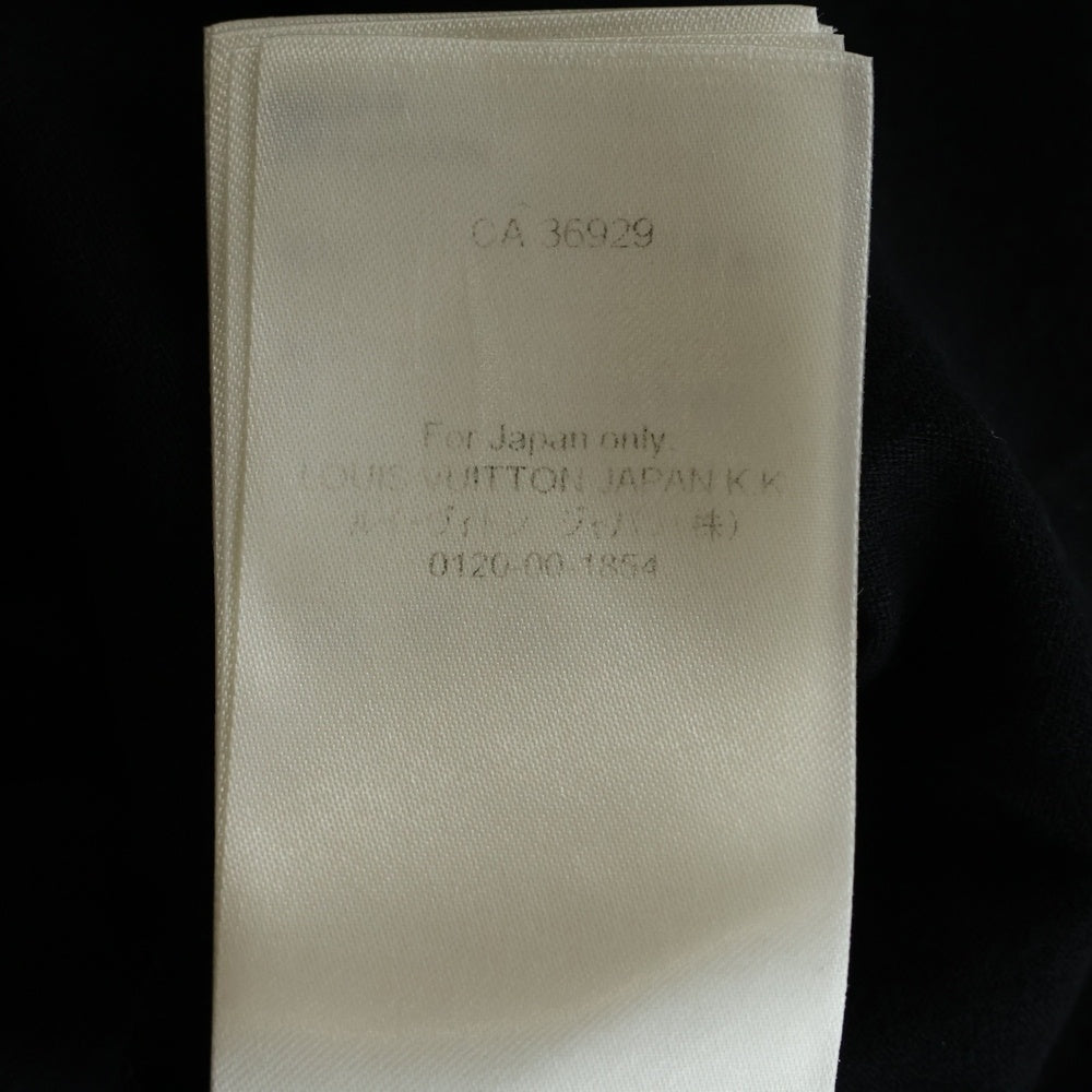 LOUIS VUITTON(ルイヴィトン) 25AW エンブロイダード シグネチャー ストロー ロゴ刺繍 クルーネック 半袖Tシャツ カットソー ブラック RM252MM NPG HTY21W