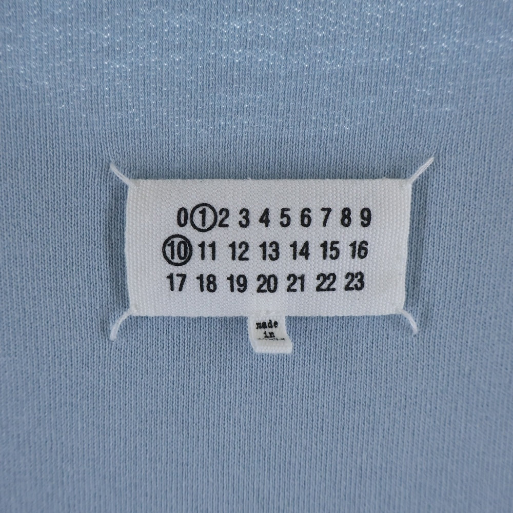 Maison Margiela(メゾンマルジェラ) 25SS ロゴ刺繍 スリーブカットオフ スウェット リバーシブル 半袖トレーナー ブルー