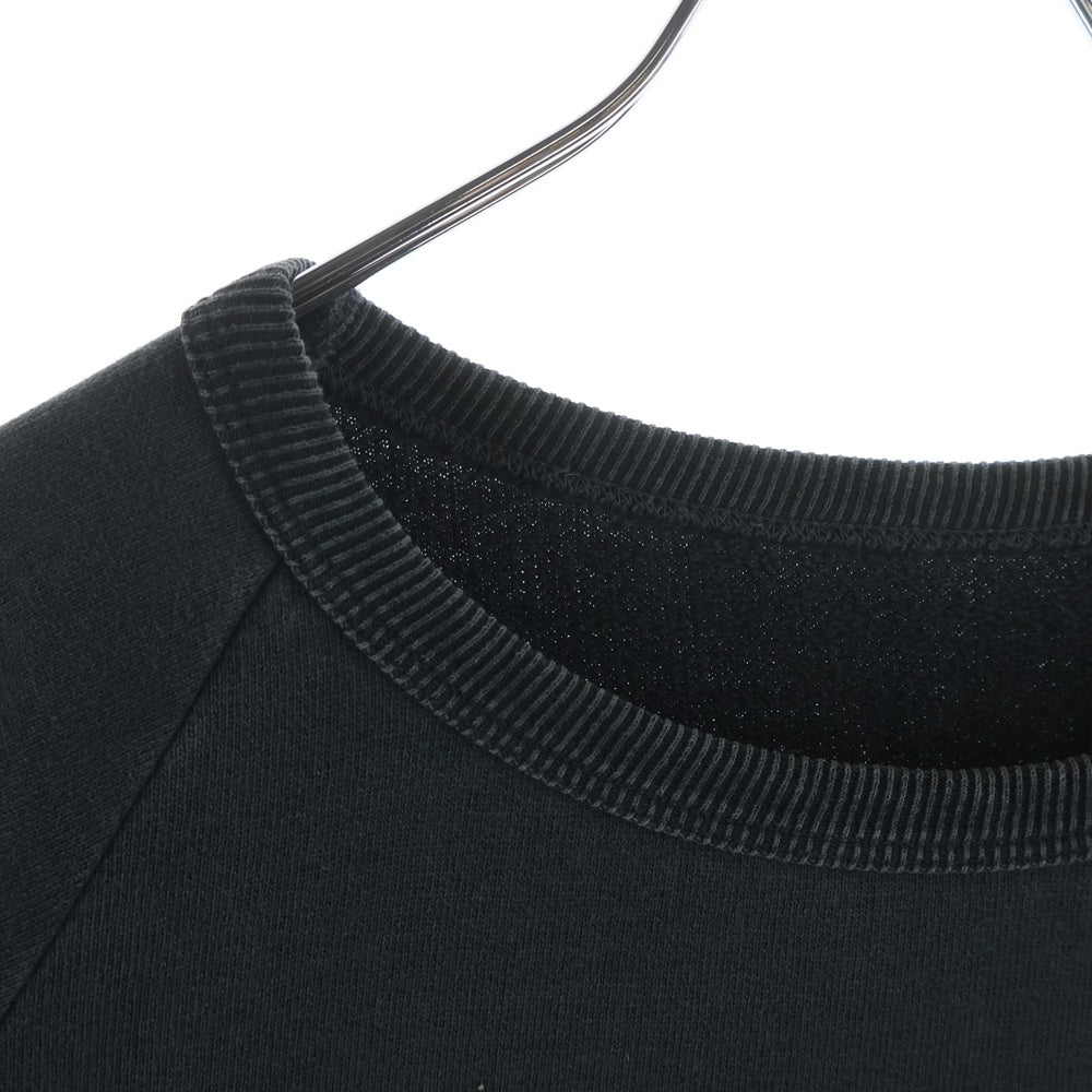 Maison Margiela(メゾンマルジェラ) 25SS ロゴ刺繍 スリーブカットオフ スウェット リバーシブル 半袖トレーナー ブラック