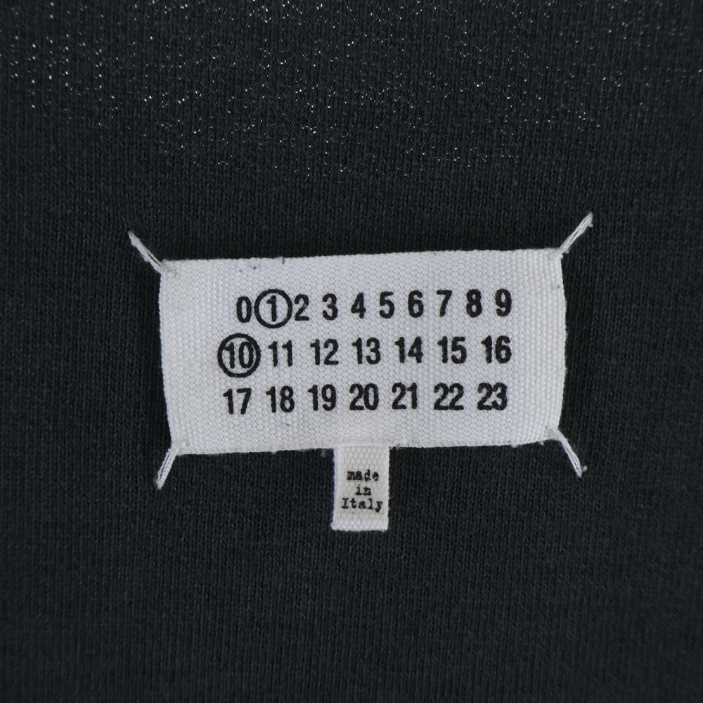 Maison Margiela(メゾンマルジェラ) 25SS ロゴ刺繍 スリーブカットオフ スウェット リバーシブル 半袖トレーナー ブラック