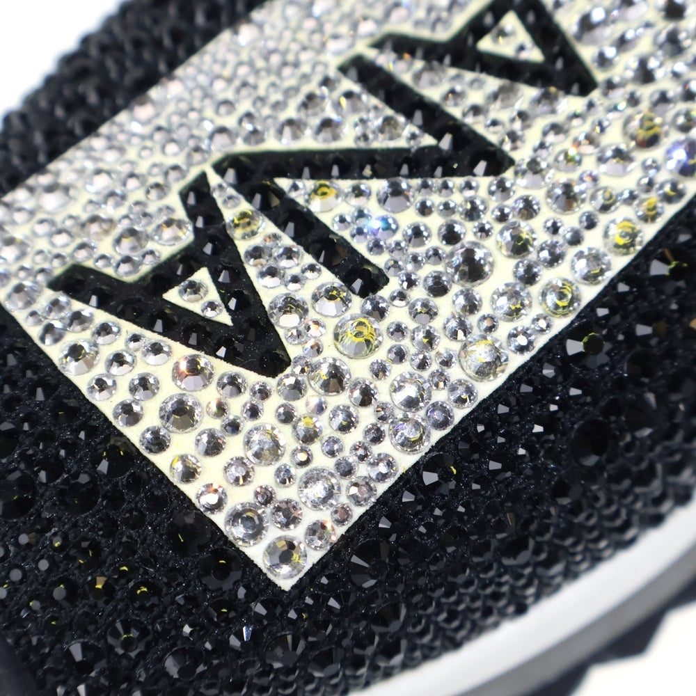 DOLCE & GABBANA(ドルチェアンドガッバーナ) SORRENTO Crystals ソレント クリスタルローカットスニーカー ブラック CS1724 AZ32