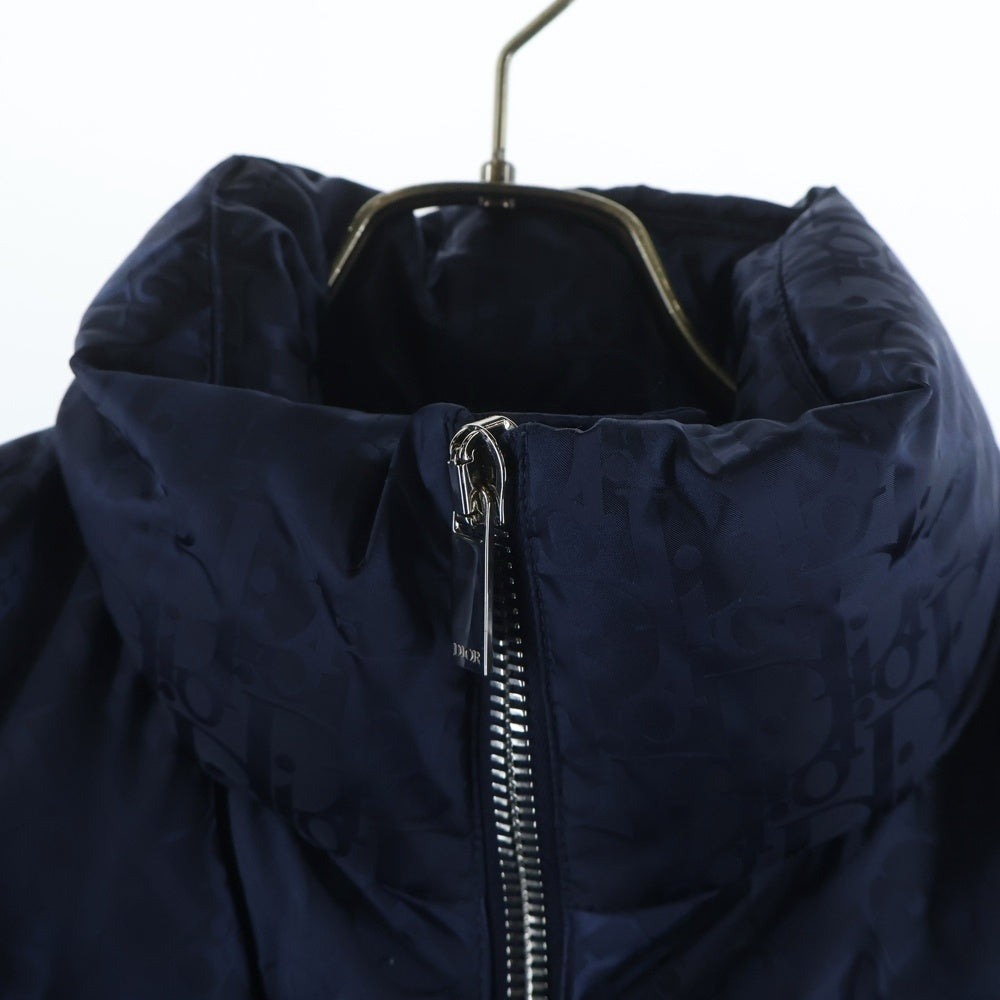 DIOR(ディオール) Dior Essentials 総柄 オブリーク ナイロン ダウンジャケット パファージャケット ネイビー 943C449A4462