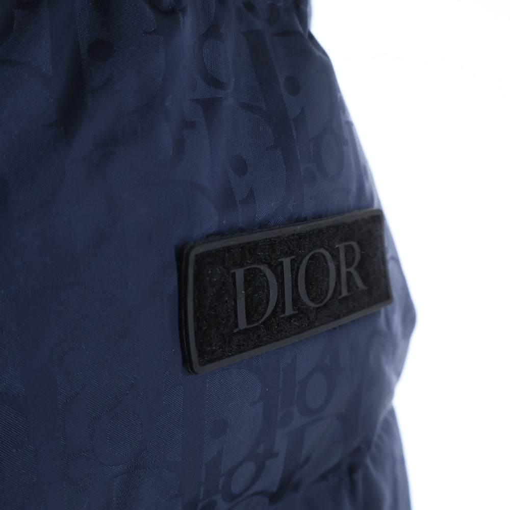 DIOR(ディオール) Dior Essentials 総柄 オブリーク ナイロン ダウンジャケット パファージャケット ネイビー 943C449A4462