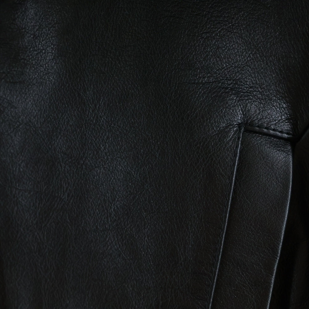 GIVENCHY(ジバンシィ) Leather Crop Biker Jacketレザー クロップ バイカー ジャケット レイヤード ショートブルゾン ブラック レディース BW00DY610U