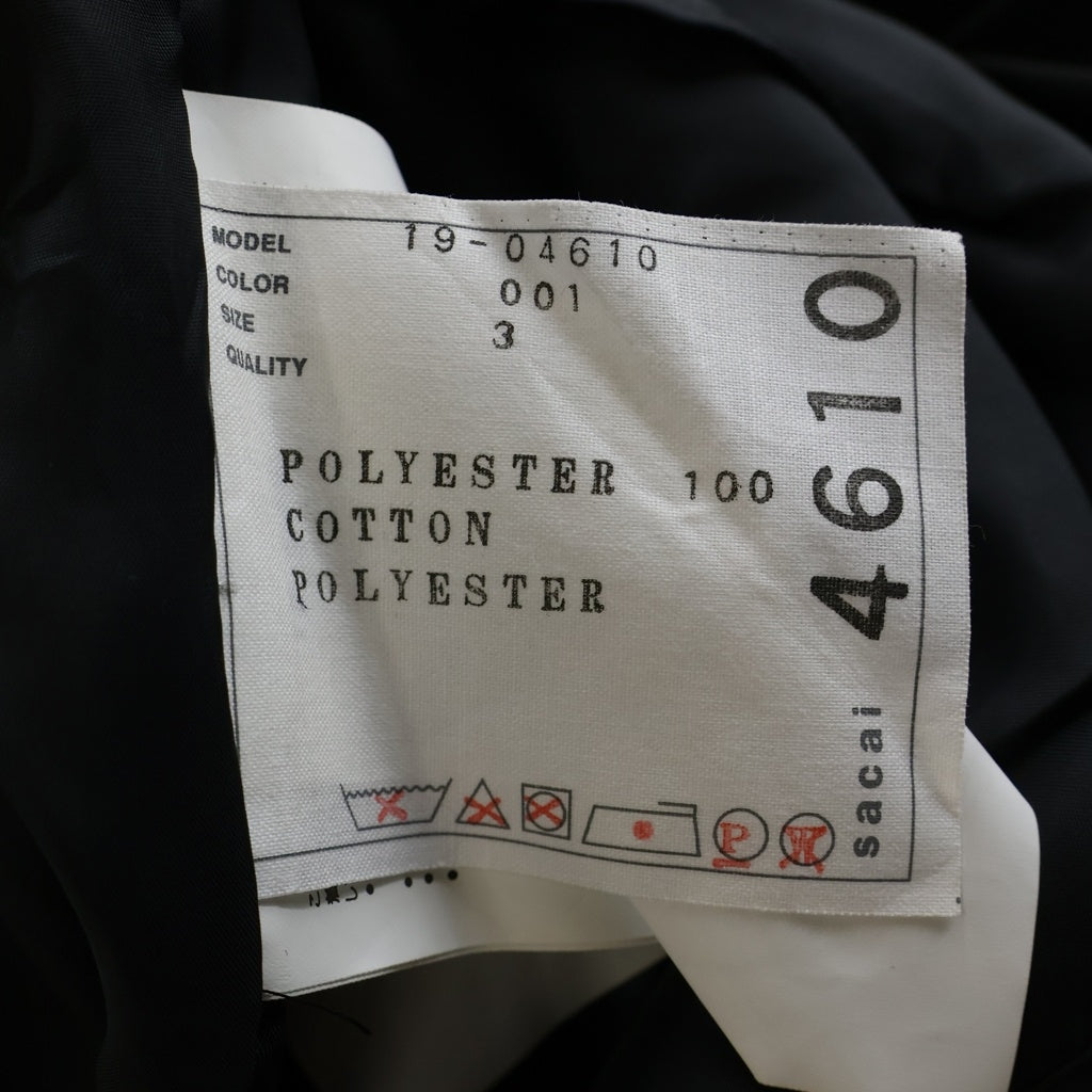 Sacai(サカイ) レース サテン オーバーオール オールインワン レディース ワンピース ブラック 19-04610