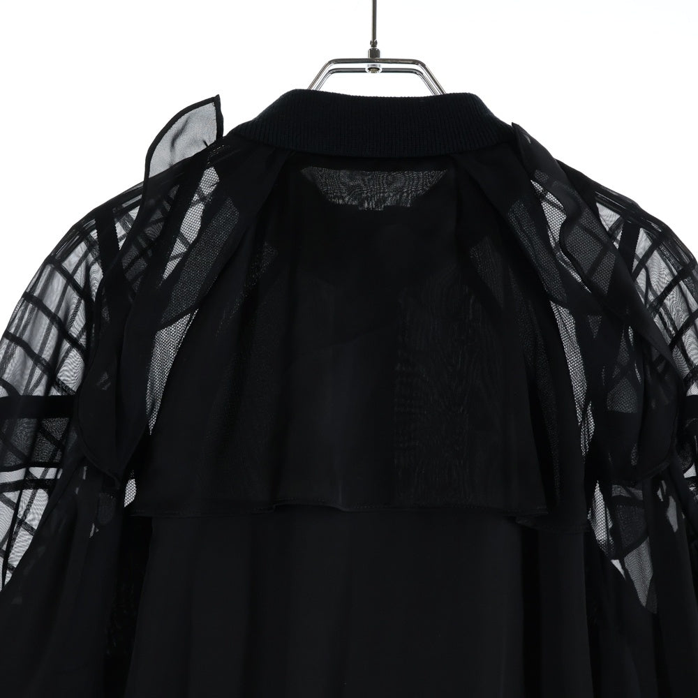 Sacai(サカイ) レース サテン オーバーオール オールインワン レディース ワンピース ブラック 19-04610