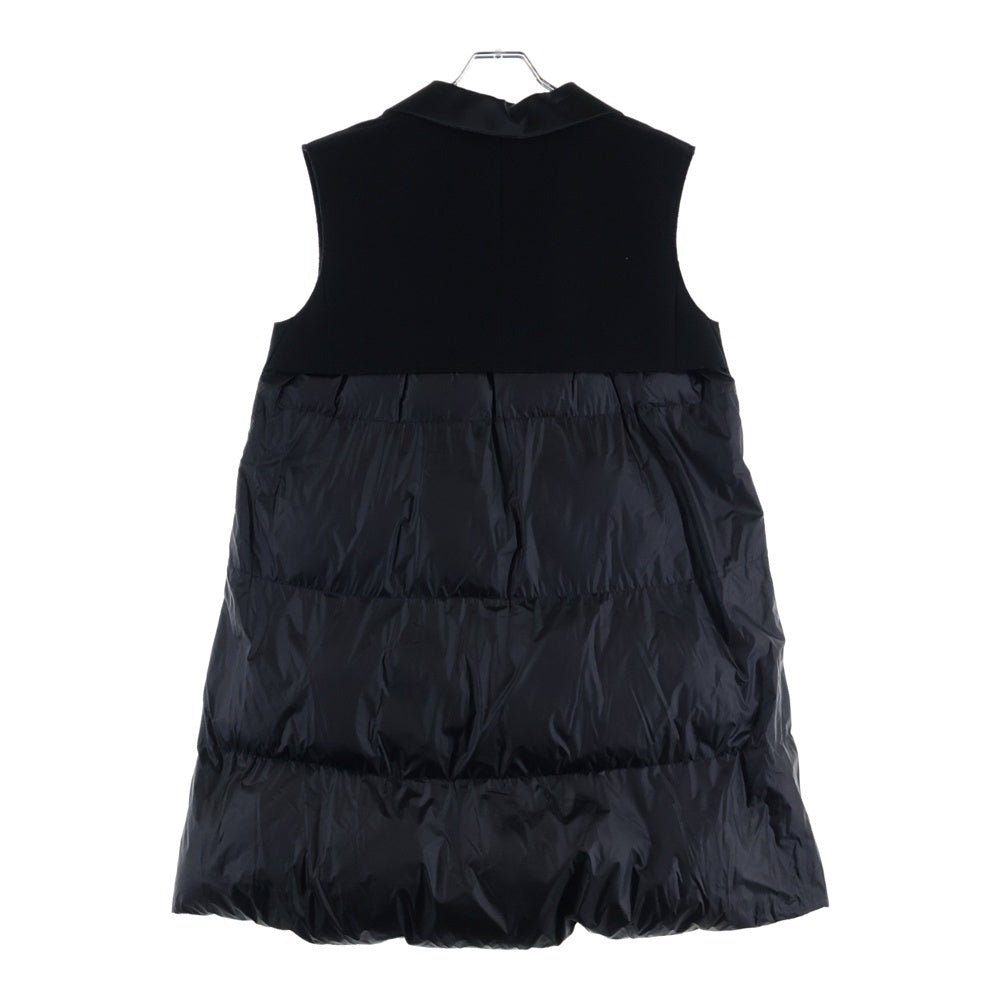 Sacai(サカイ) WOOL MELTON SLEEVELESS PADDED COAT 22-06273 ノースリーブ ウール パディッド切替 ロングコート ブラック レディース