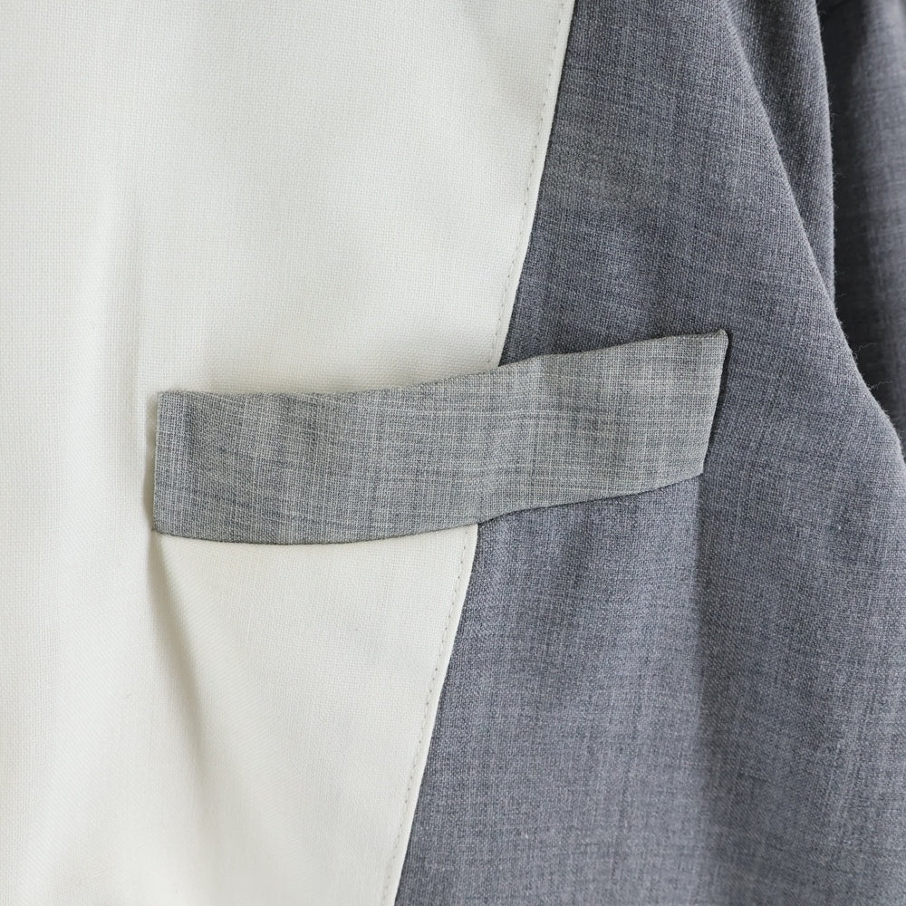 Sacai(サカイ) 21SS レイヤードデザイン バックプリーツ シャツワンピース グレー レディース 21-05524