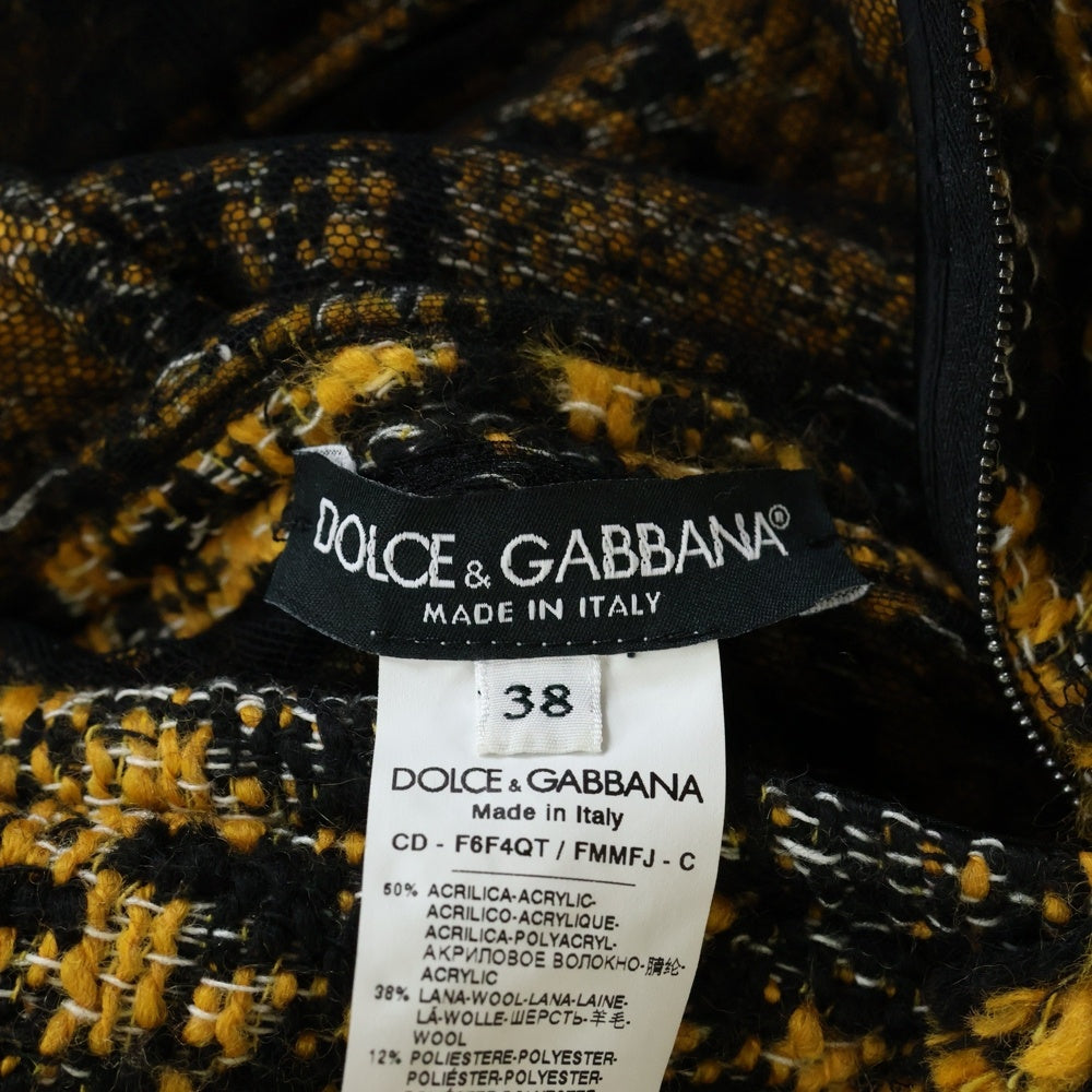 DOLCE & GABBANA(ドルチェアンドガッバーナ) ジャガード ニット ワンピース レディース ブラウン/ブラック