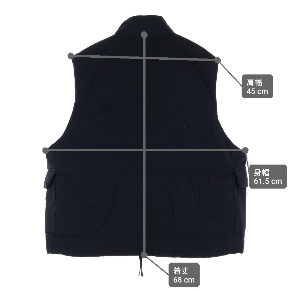 STILL BY HAND(スティルバイハンド) 25AW STAND COLLAR PADDED VEST スタンドカラー シンサレート アウターベスト ブラック