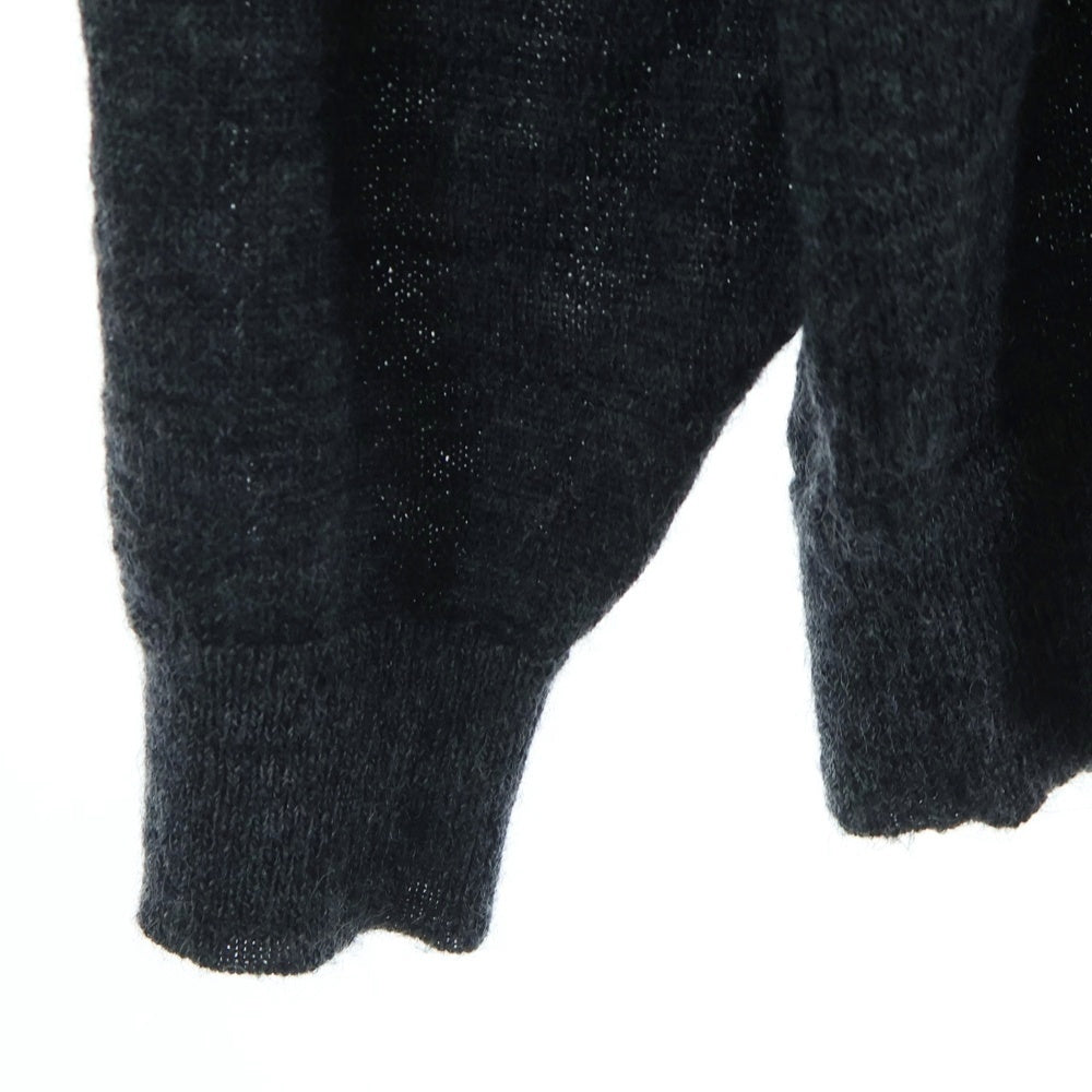 STILL BY HAND(スティルバイハンド) 25AW Kid Mohair 12G Knit Cardigan モヘア ニット ポロ カーディガン グレー KN01254