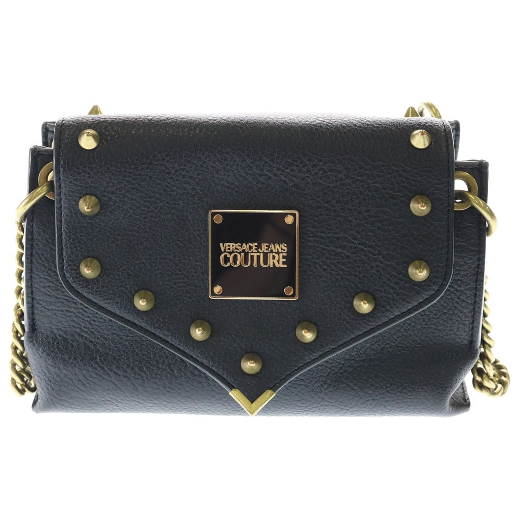 VERSACE(ヴェルサーチ) スタッズデザイン ロゴプレート チェーン