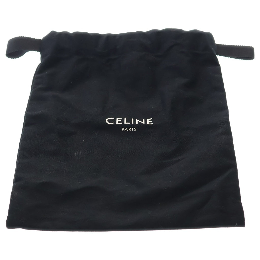 CELINE(セリーヌ) ロゴプリント レザー ウエスタン ベルト ブラック