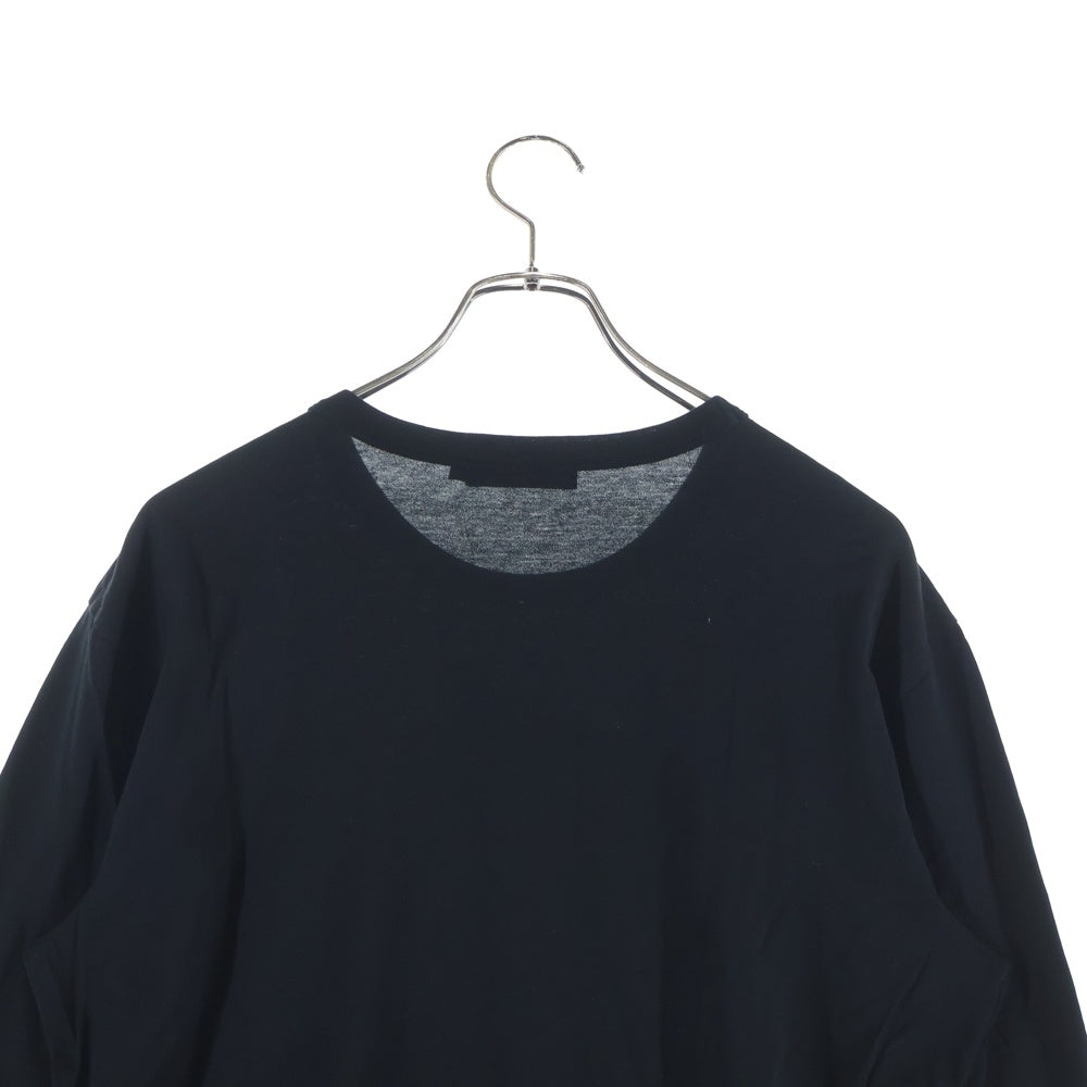 DOLCE & GABBANA(ドルチェアンドガッバーナ) ロゴ刺繡 クルーネック ロングスリーブ長袖Tシャツカットソー ブラック G8KF6Z