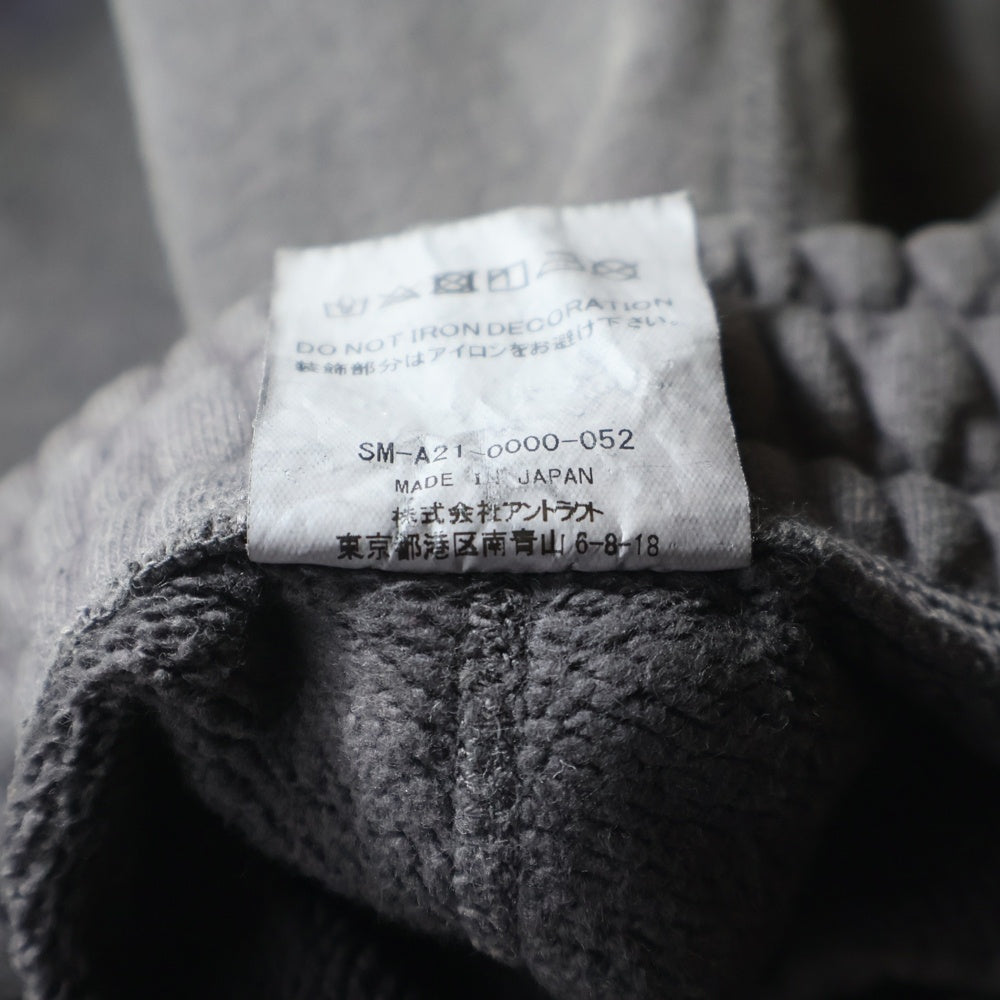 SAINT MICHAEL(セントマイケル) 21AW ×DENIM TEARS STT SWT PANTS SNTTRS デニムティアーズロゴプリント スウェットロングパンツ チャコールグレー SM-A21-0000-052