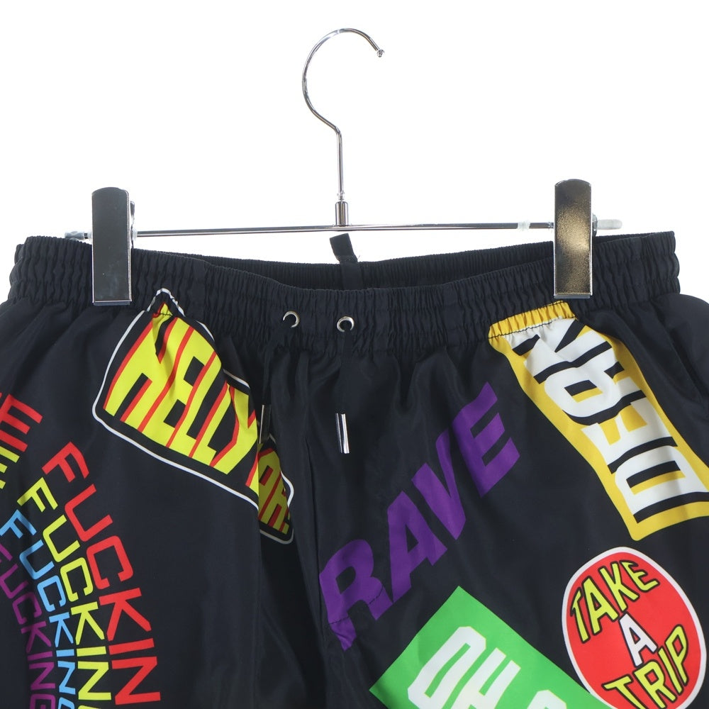 DSQUARED2(ディースクエアード) マルチプリント ショーツ ハーフパンツ ブラック