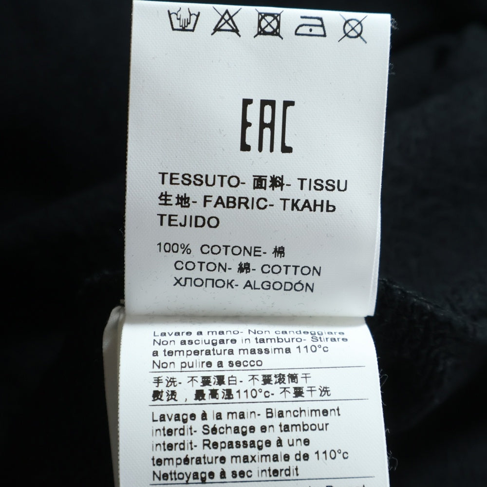 MSGM(エムエスジーエム) フードロゴ刺繍 ジップアップ スウェットパーカー ブラック 2940MM232