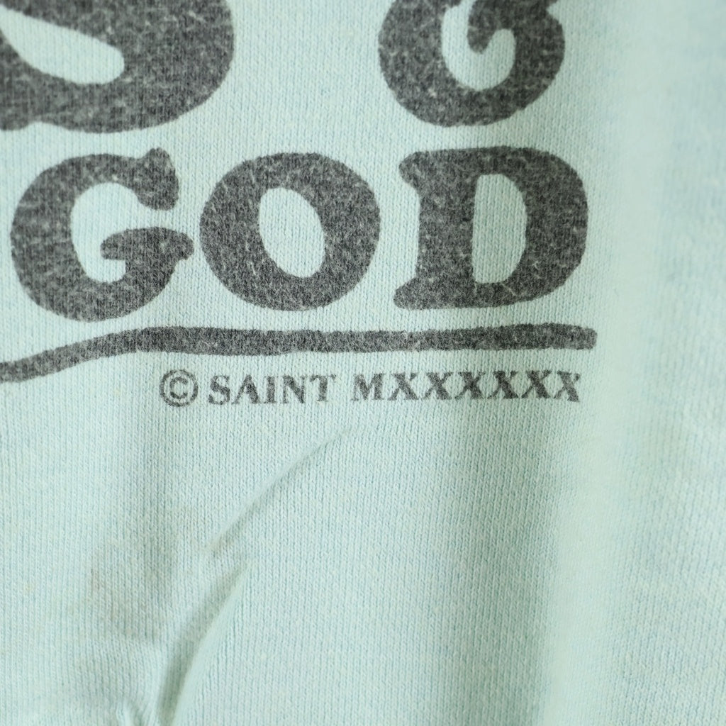 SAINT MICHAEL(セントマイケル) 23AW JESUS CREWNECK ジーザス クルーネックスウェットトレーナー ライトブルー SM-A23-0000-024