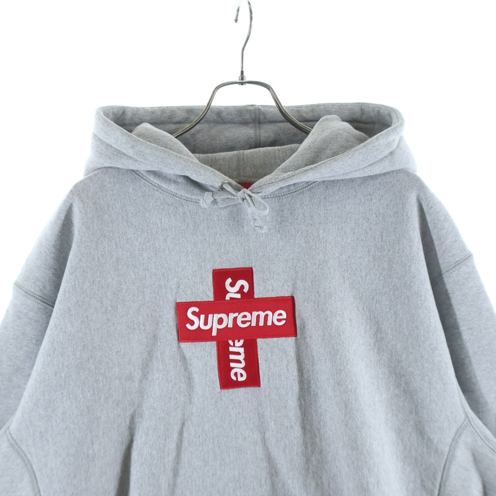SUPREME(シュプリーム) 20AW Cross Box Logo Hooded Sweatshirt クロス ボックスロゴ フーデッド スウェットシャツ プルオーバーパーカー グレー