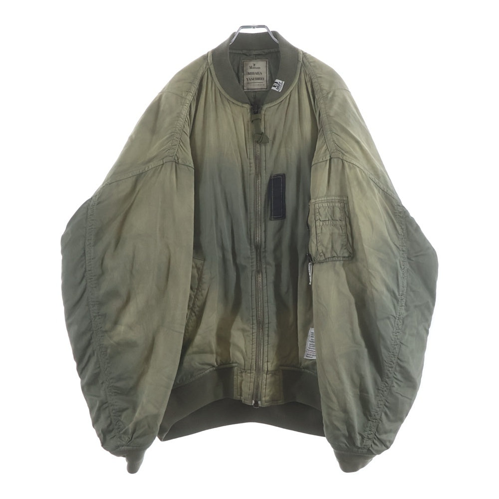 MAISON MIHARAYASUHIRO(メゾンミハラヤスヒロ) Aged Flight Jacket ジップアップ オーバーサイズ フライトジャケット カーキ J13BL151