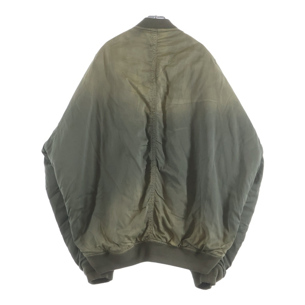 MAISON MIHARAYASUHIRO(メゾンミハラヤスヒロ) Aged Flight Jacket ジップアップ オーバーサイズ フライトジャケット カーキ J13BL151