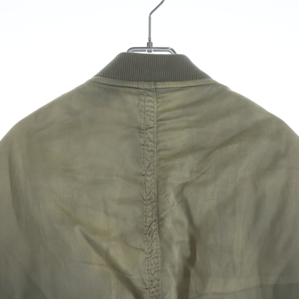 MAISON MIHARAYASUHIRO(メゾンミハラヤスヒロ) Aged Flight Jacket ジップアップ オーバーサイズ フライトジャケット カーキ J13BL151