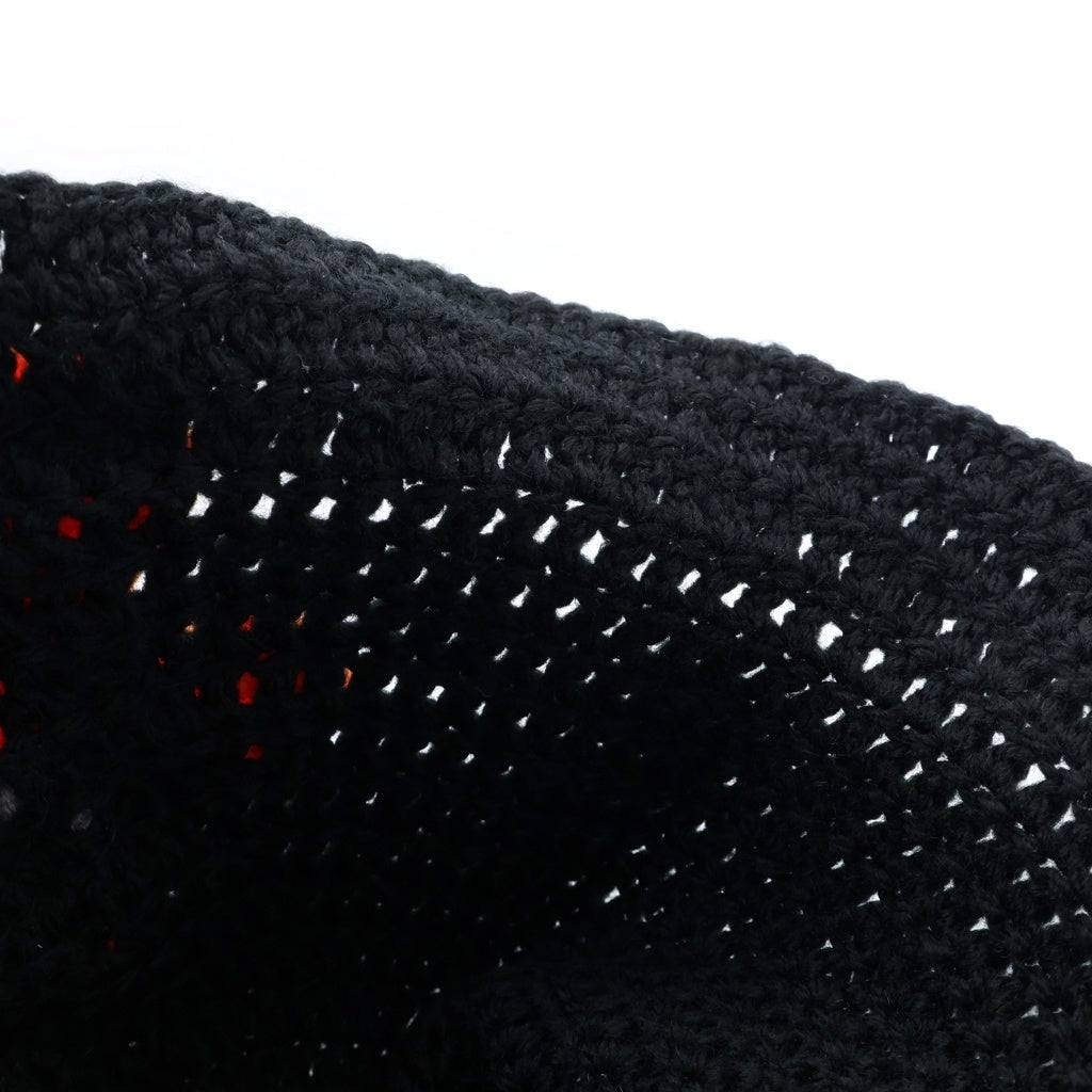 Y.A.R.N(ヤーン) 24AW 3D Duble Cross Handmade Knit Hat ハンドメイド ダブルクロス ニットキャップ 帽子 ブラック レディース