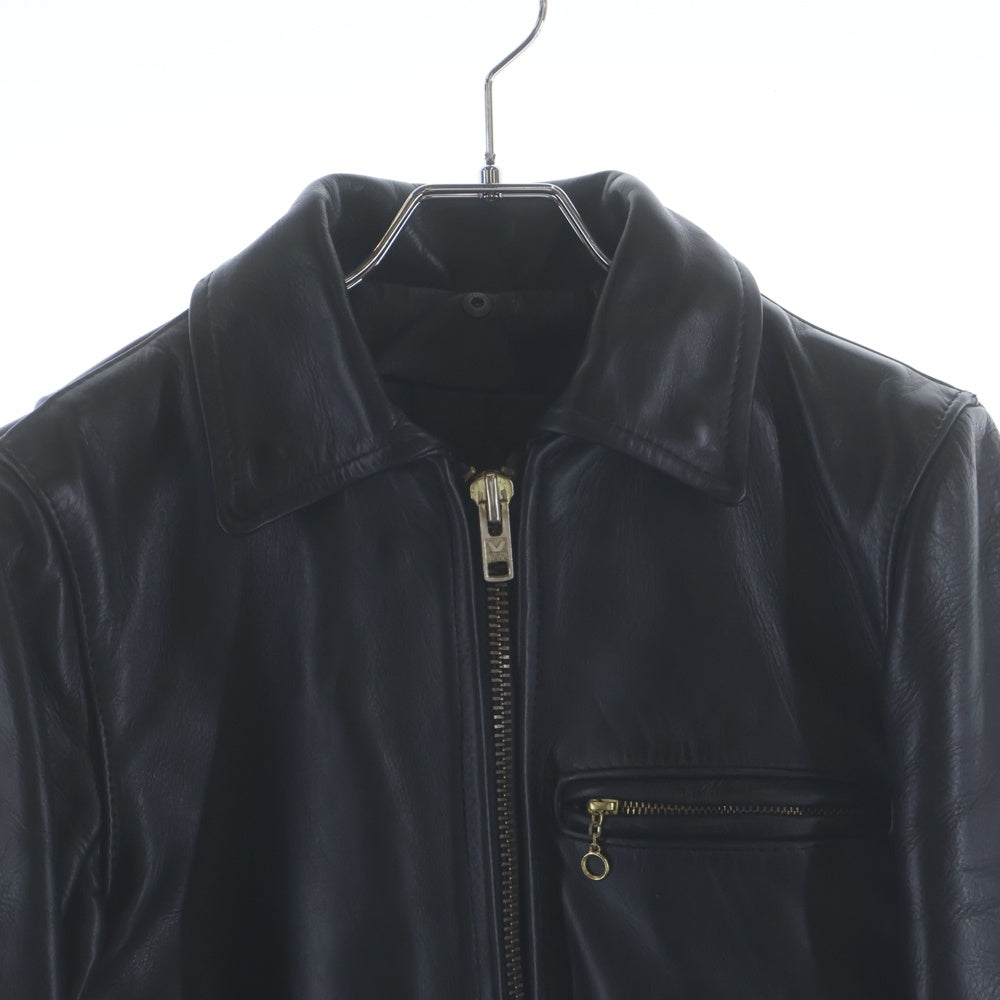 VANSON(バンソン) ENF エンフィールド レザー シングルライダースジャケット ブラック
