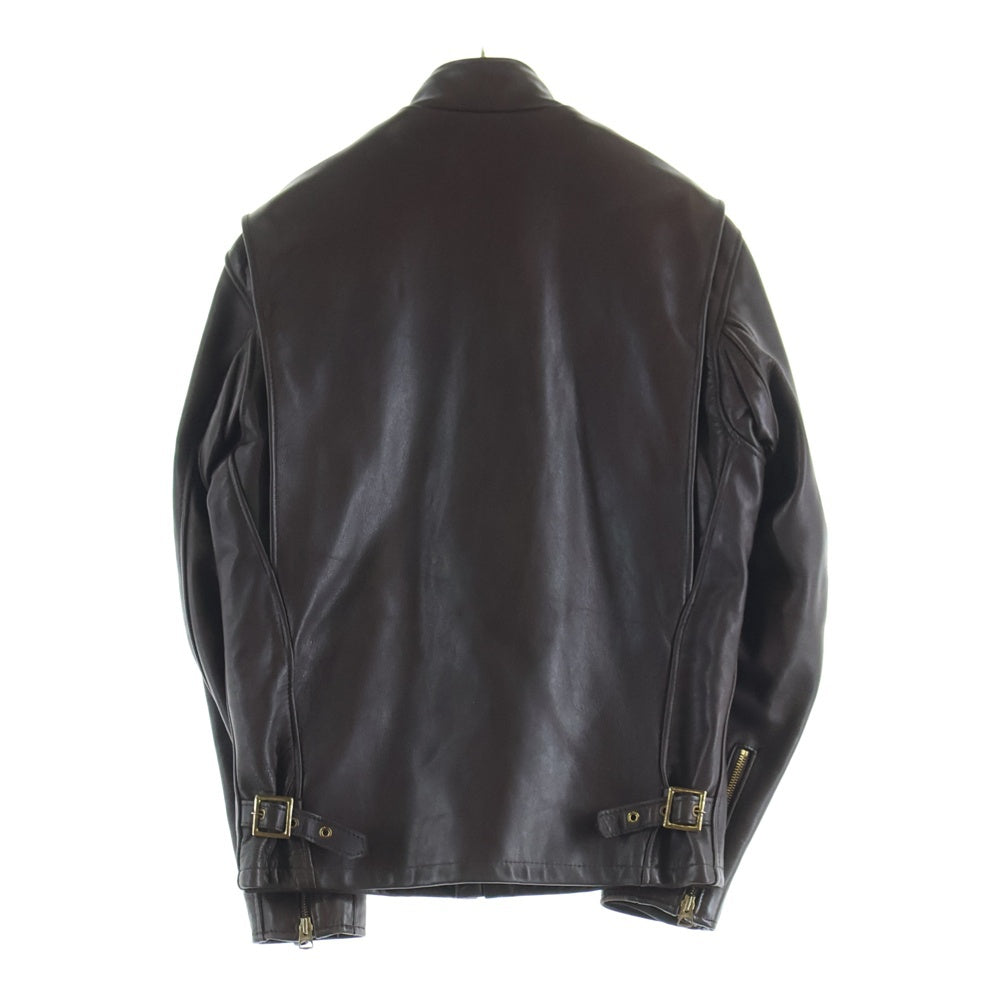 SCHOTT(ショット) 641 ファーライナー付き レザー シングルライダースジャケット ブラウン