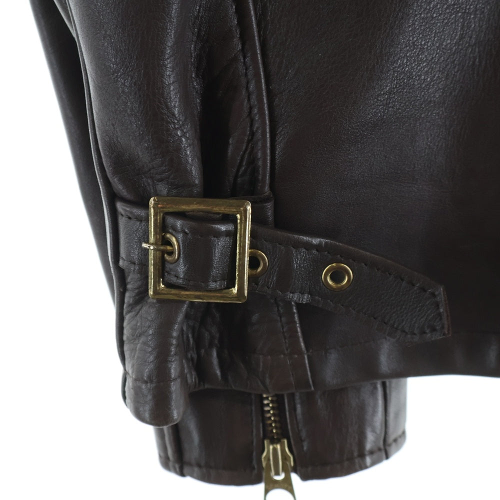 SCHOTT(ショット) 641 ファーライナー付き レザー シングルライダースジャケット ブラウン