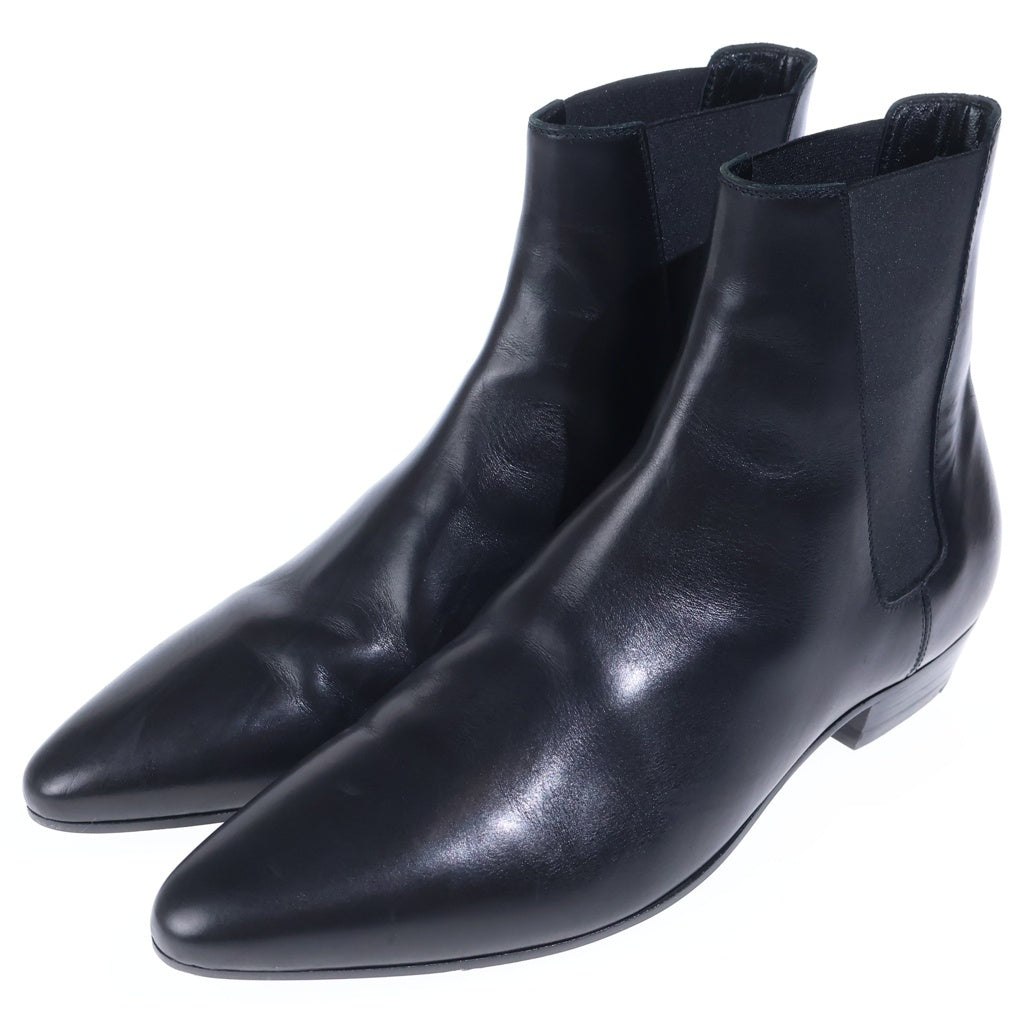 SAINT LAURENT PARIS(サンローランパリ) サイドゴア レザー チェルシーブーツ ブラック 442182
