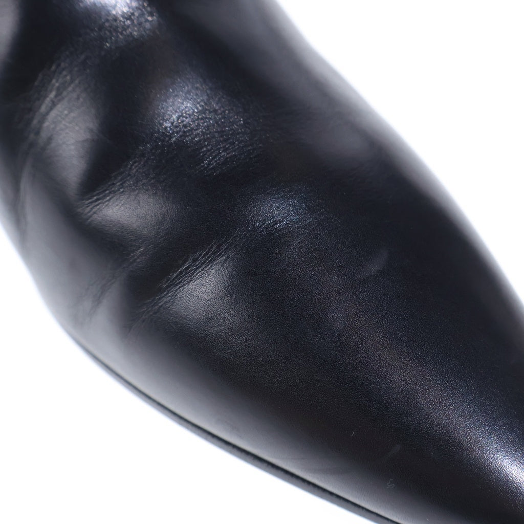 SAINT LAURENT PARIS(サンローランパリ) サイドゴア レザー チェルシーブーツ ブラック 442182