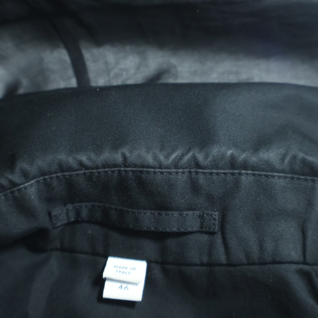 BURBERRY(バーバリー) 19SS Riccardo Tisci リカルドティッシ期 ジャケット コットン キュプラ 異素材切替 ジップアップ ジャケット ブルゾン ブラック 4558223