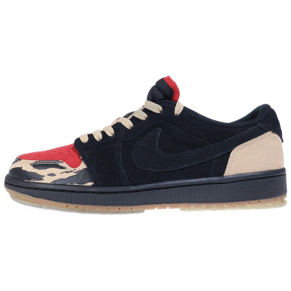 NIKE(ナイキ) ×Sole Fly AIR JORDAN 1 LOW BLACK AND SPORT RED DN3400-001 ソールフライ エアジョーダン1 ローカットスニーカー ブラック/レッド US9/27cm