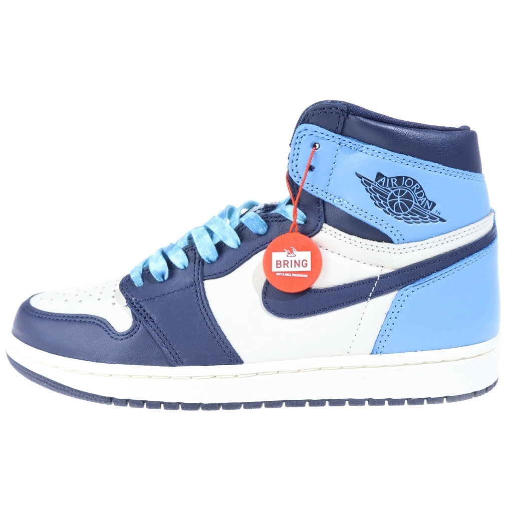NIKE(ナイキ) AIR JORDAN1 RETRO HIGH OG OBSIDIAN UNIVERSITY BLUE 555088-140 エアジョーダン1 レトロ オブシディアン ハイカットスニーカー ホワイト/ブルー US8.5/26.5cm