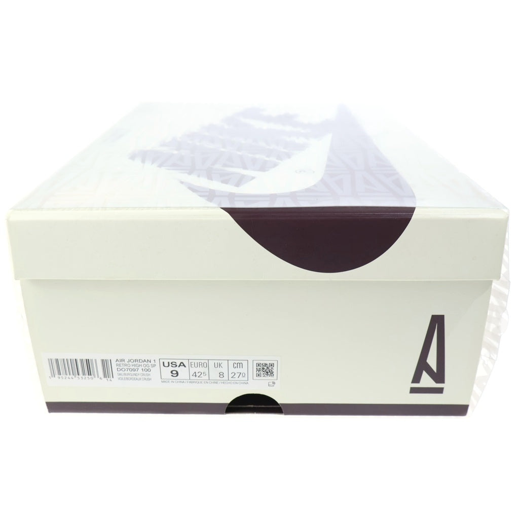 NIKE(ナイキ) ×A MA MANIERE AIR JORDAN 1 RETRO HIGH OG SP SAIL AND BURGUNDY DO7097-100 アママニエール エアジョーダン1 レトロ ハイカットスニーカー US9/27cm