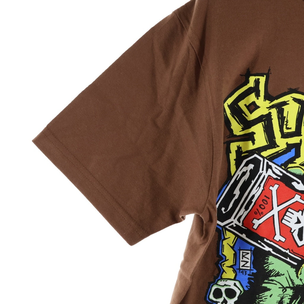 SUPREME(シュプリーム) 25AW Fuckin Blowout Tee ファッキン ブローアウト プリント クルーネック 半袖Tシャツ カットソー ブラウン