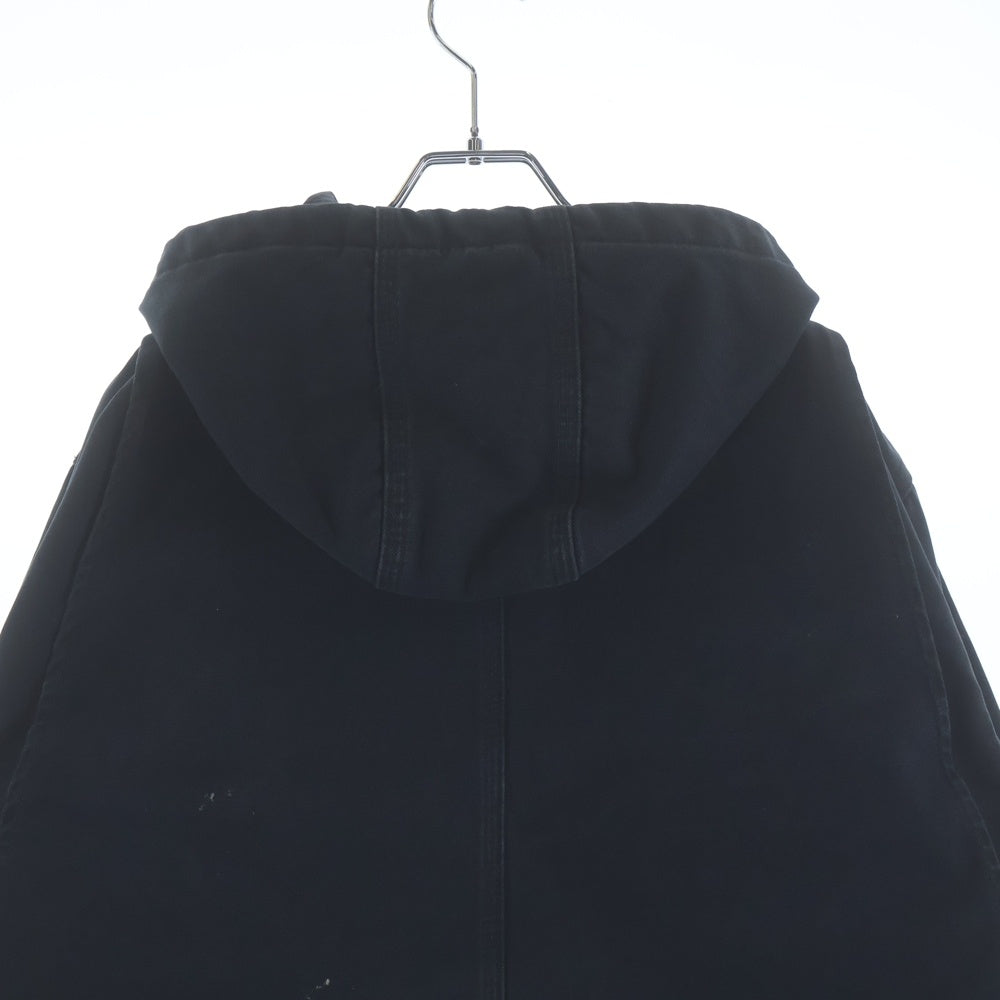 CARHARTT(カーハート) ダック地 ペイント 裏地キルティング ジップアップ パーカー ジャケット ブラック 100733 001