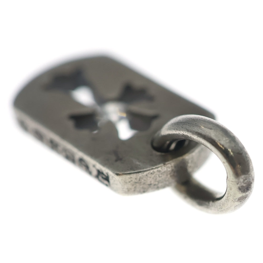CHROME HEARTS(クロムハーツ) DT TNY CO CRS 1DIA タイニーカットアウトクロスドッグタグ 1ダイヤ チャーム ネックレストップ シルバー BCA410 レディース