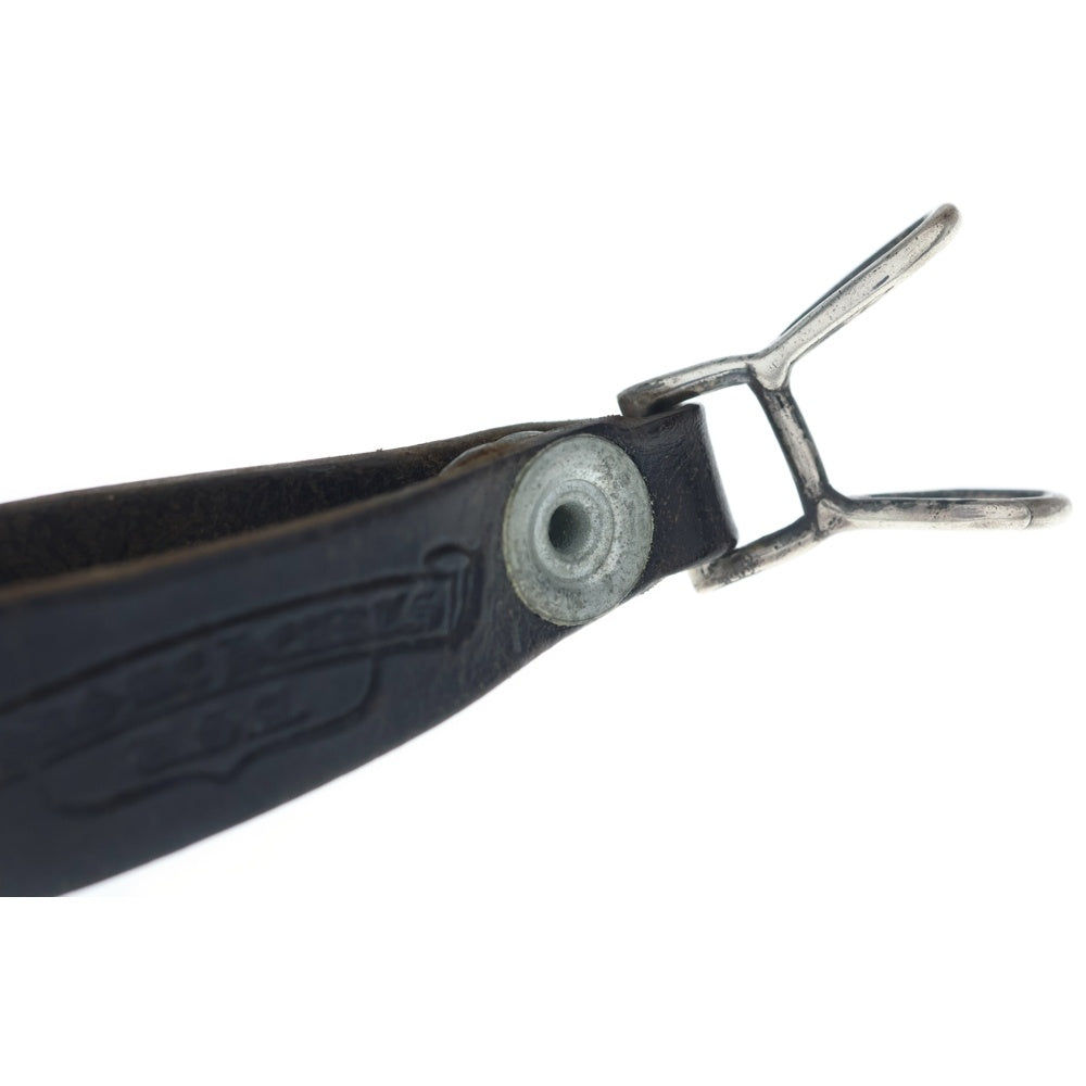 CHROME HEARTS(クロムハーツ) BELT LOOP BSフレアボタンレザーベルトループ シルバー/ブラック BCA401