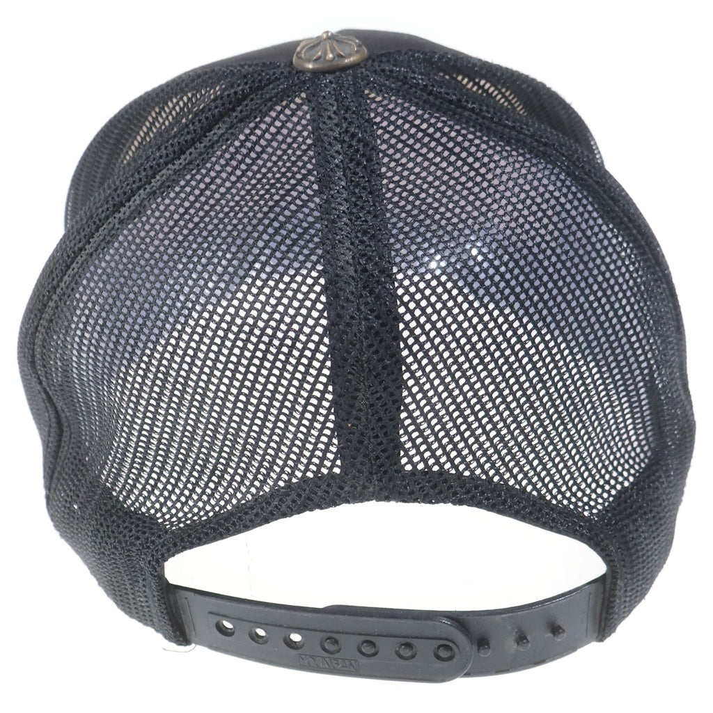 CHROME HEARTS(クロムハーツ) OLD TRUCKER CAP FUCKレザーパッチ トラッカーキャップ 帽子 ブラック