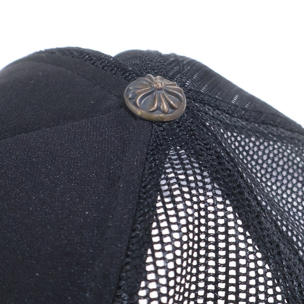 CHROME HEARTS(クロムハーツ) OLD TRUCKER CAP FUCKレザーパッチ トラッカーキャップ 帽子 ブラック