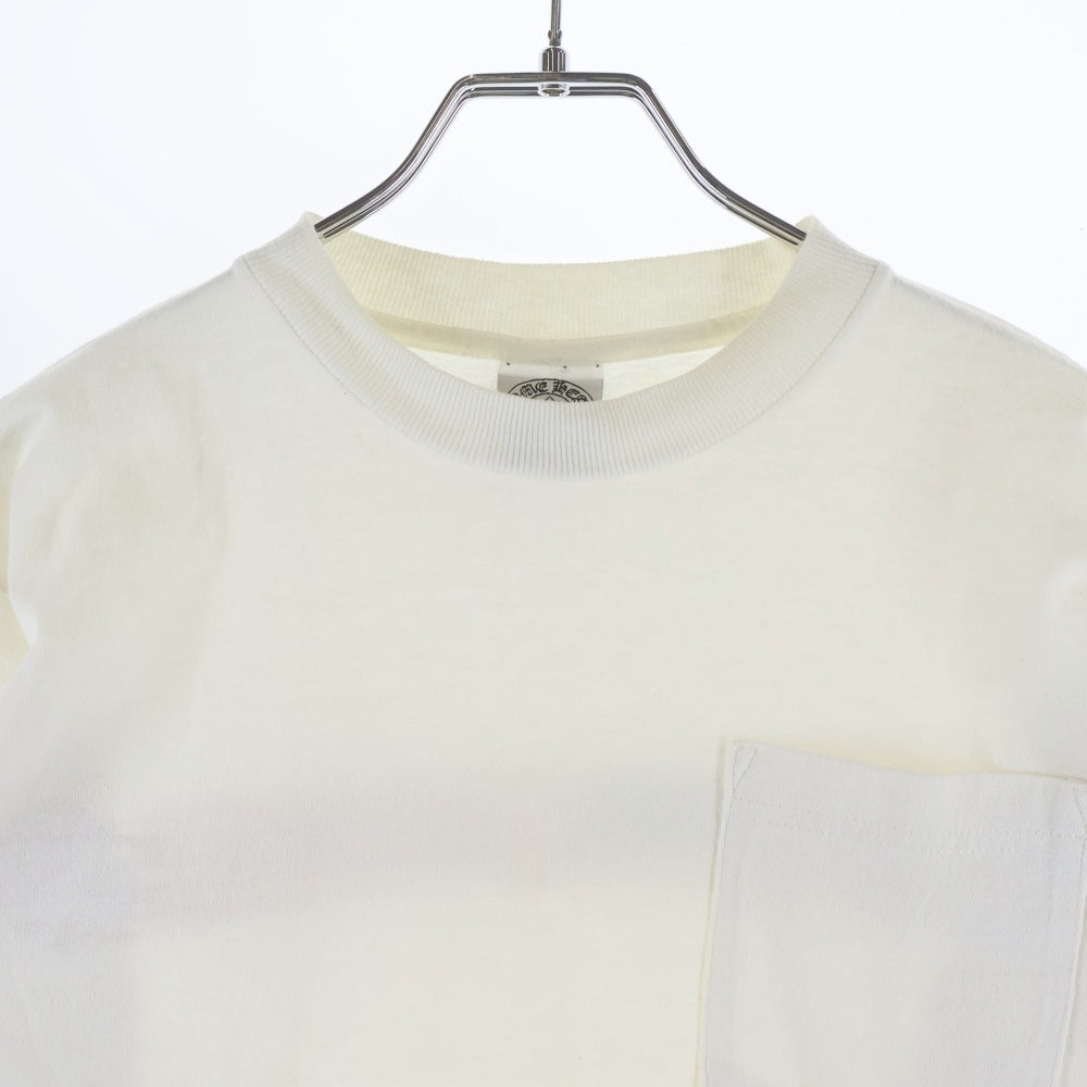 CHROME HEARTS(クロムハーツ) OLD US SCRL L/S TEE 星条旗 スクロールロゴ プリント 長袖Tシャツ カットソー ホワイト