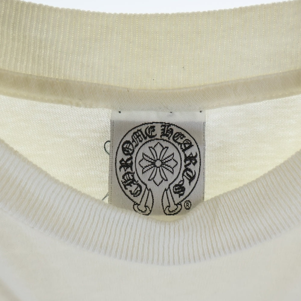 CHROME HEARTS(クロムハーツ) OLD US SCRL L/S TEE 星条旗 スクロールロゴ プリント 長袖Tシャツ カットソー ホワイト