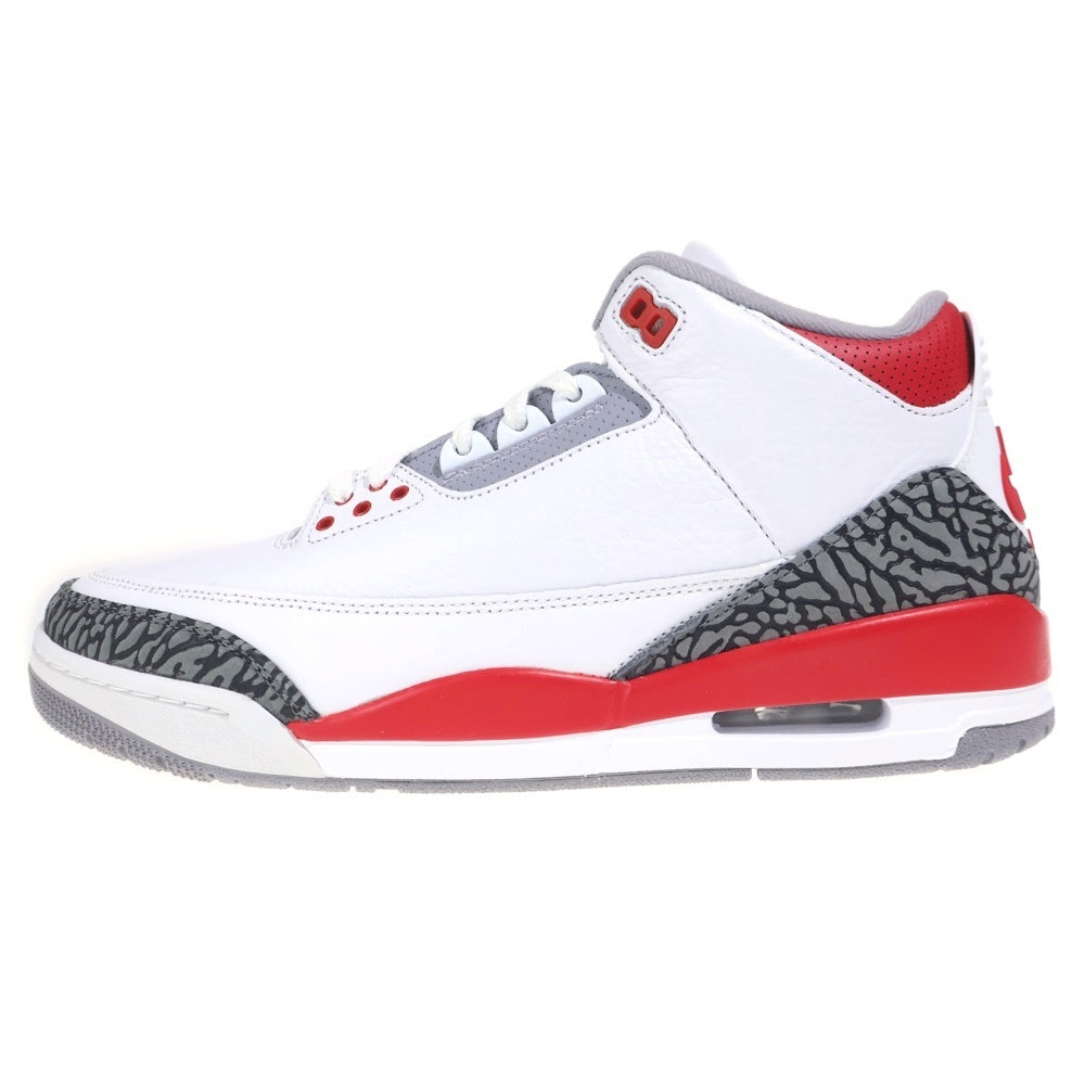 NIKE(ナイキ) AIR JORDAN 3 Retro OG Fire Red エアジョーダン3 レトロ OG ファイヤーレッド ハイカットスニーカー ホワイト/レッド US11/29cm