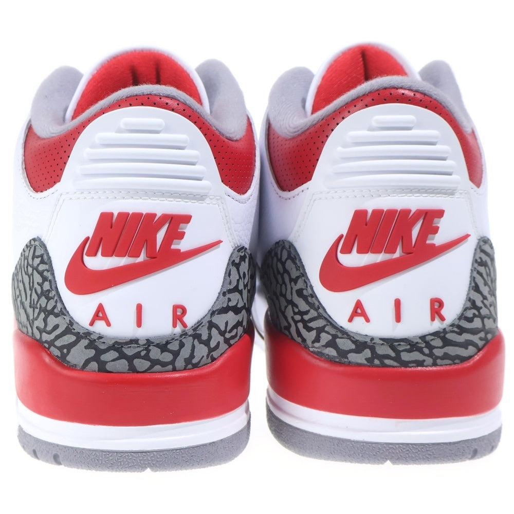 NIKE(ナイキ) AIR JORDAN 3 Retro OG Fire Red エアジョーダン3 レトロ OG ファイヤーレッド ハイカットスニーカー ホワイト/レッド US11/29cm